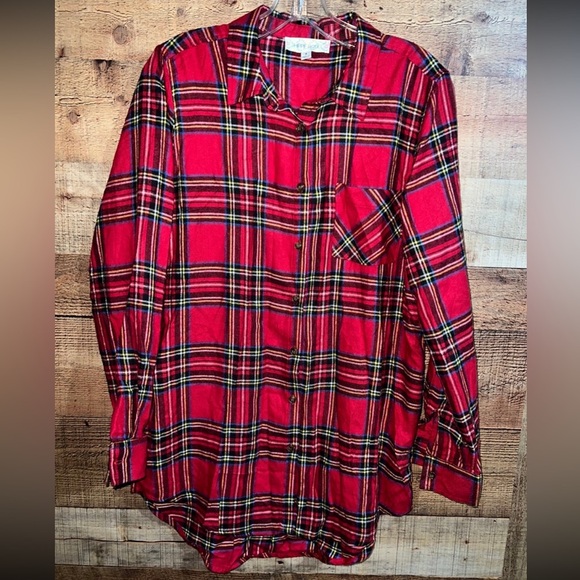 Hippie Rose Tops - 🎄Hippie Rose plaid flannel oversized button up
